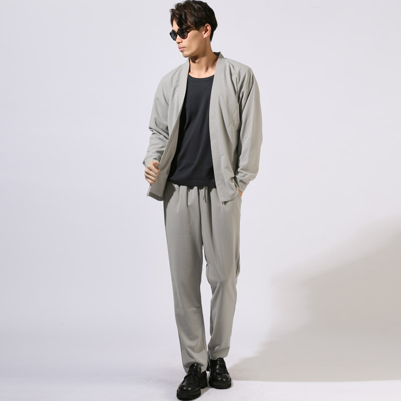 【ボトムス別売り】長袖 ミドル丈 大きいサイズ カーディガン メンズ 梨地 吸水 速乾 ドライ UVカット aa-3443 |  | 11