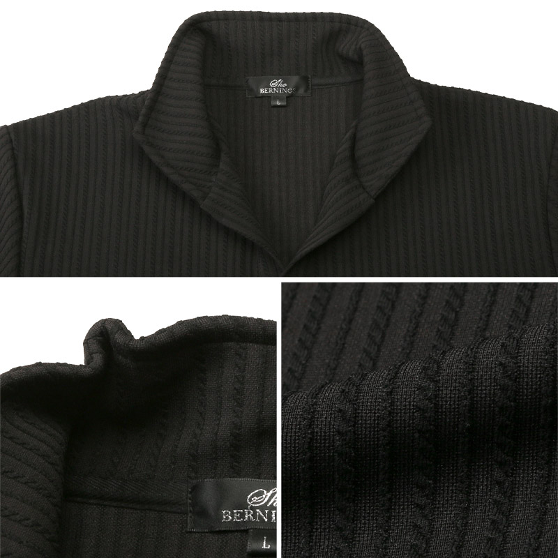 イタリアンカラー スタンドカラー ポロシャツ カットソー 半袖 メンズ ワイヤーカラー 立ち襟 ストライプ M L XL aa-3522 |  | 11