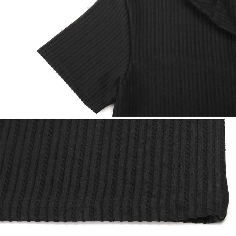 イタリアンカラー スタンドカラー ポロシャツ カットソー 半袖 メンズ ワイヤーカラー 立ち襟 ストライプ M L XL aa-3522 |  | 12