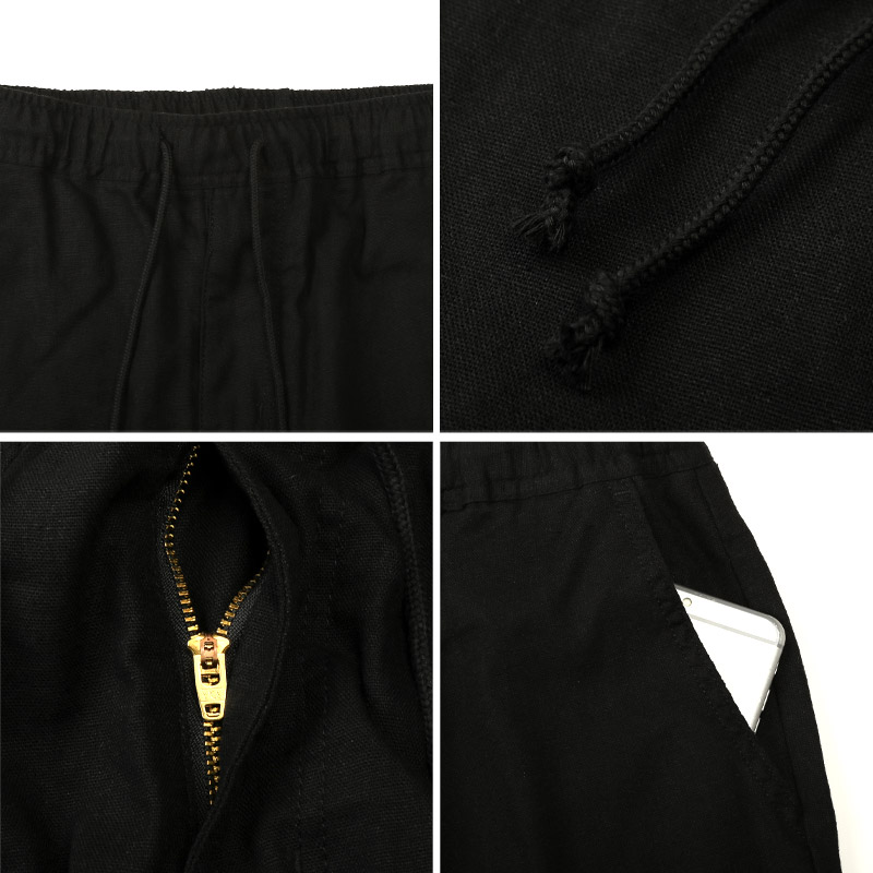 クロップドパンツ・ジョガーパンツ・イージーパンツ・メンズ・7分丈・膝下丈・リネン・麻・涼しい・無地・裾リブ・コットンリネン・綿麻・ウエストゴム・シンプル・ナチュラル・おしゃれ・カジュアル・リラックス・爽やか・ビター系 15