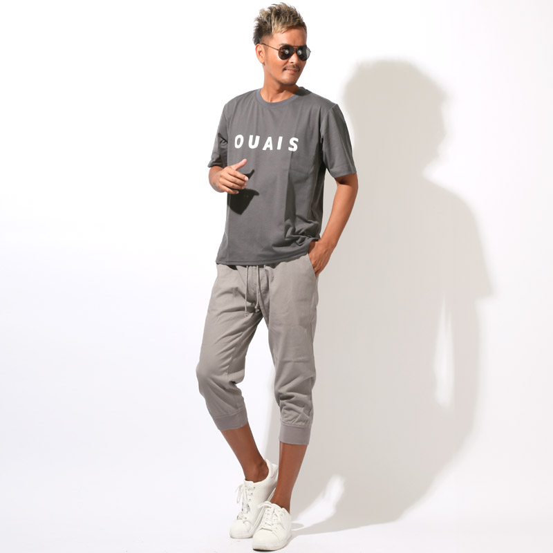 クロップドパンツ・ジョガーパンツ・イージーパンツ・メンズ・7分丈・膝下丈・リネン・麻・涼しい・無地・裾リブ・コットンリネン・綿麻・ウエストゴム・シンプル・ナチュラル・おしゃれ・カジュアル・リラックス・爽やか・ビター系 9