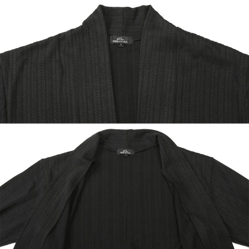 メンズ ボタンレス オープンカーディガン カーディガン ショールガウン ガウン ニットソー aa-3671 |  | 10