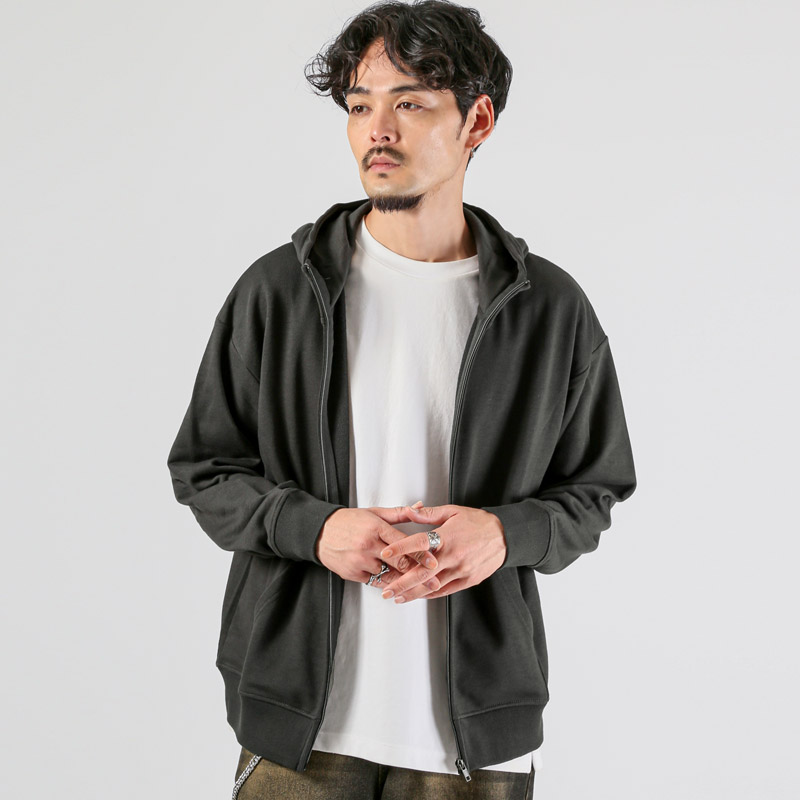 メンズ 長袖 裏毛 スウェット パーカー フーディ ジップアップパーカー 大きいサイズ 無地 ゆったり aa-3729 |  | 03
