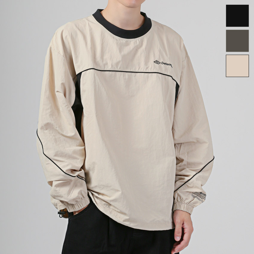 ロンT メンズ トップス ナイロン ナイロンシャツ プルオーバー ゲームシャツ ユニフォームシャツ ゲームジャージ aa-3733 | 