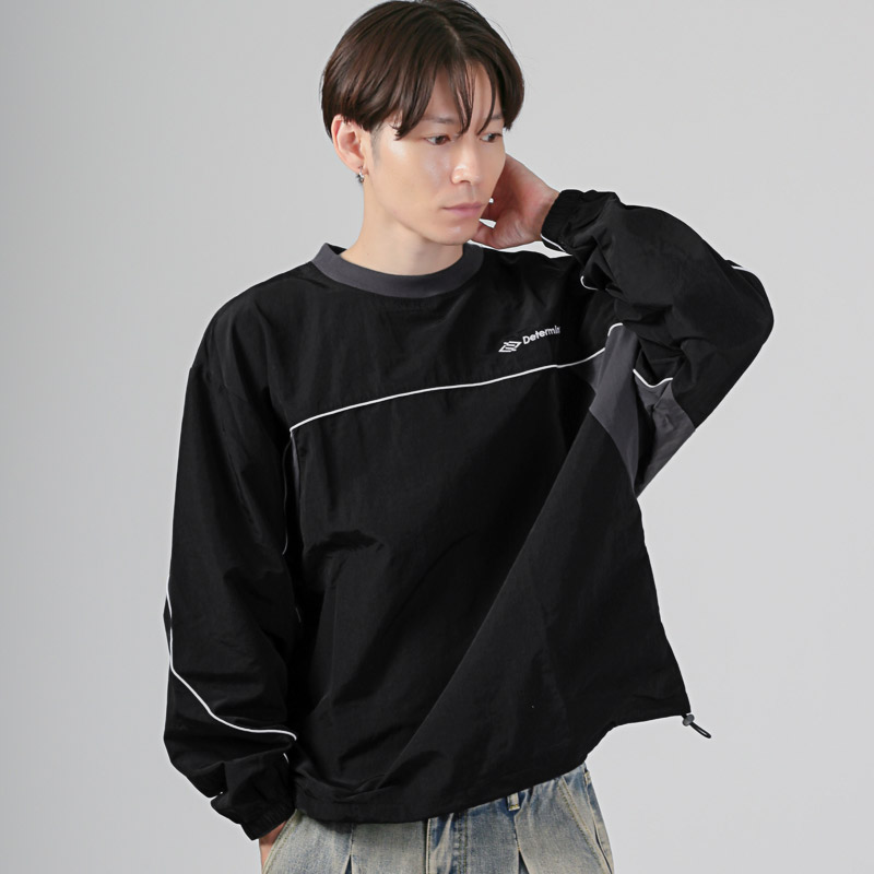 ロンT メンズ トップス ナイロン ナイロンシャツ プルオーバー ゲームシャツ ユニフォームシャツ ゲームジャージ aa-3733 |  | 01