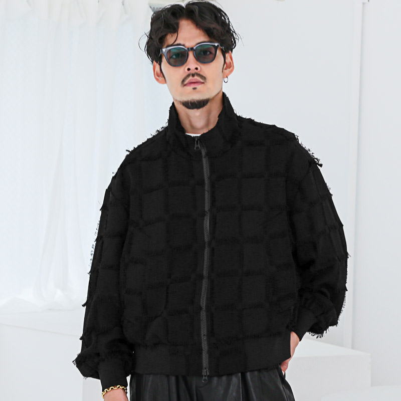 ジャケット アウター ダブルジップ ブルゾン メンズ スタンドブルゾン