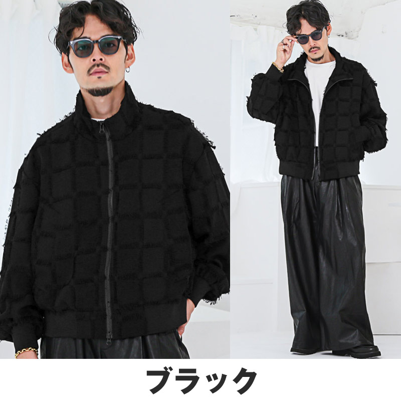 ジャケット アウター ダブルジップ ブルゾン メンズ スタンドブルゾン