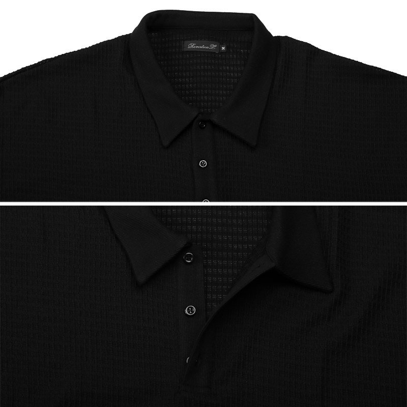 ニット ポロシャツ 長袖 メンズ レディース 透かし編みニット ニットポロシャツ aa-3786 |  | 12