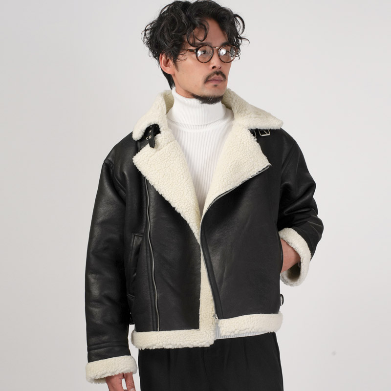 ムートンジャケット ダブルジャケット メンズ レディース B-3