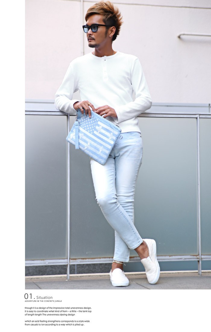 ヘンリーネック ロンT メンズ 長袖 Tシャツ 無地 サーマル ワッフル