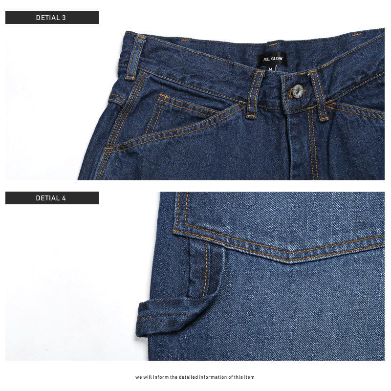 デニムパンツ メンズ ペインターパンツ カーペンターパンツ ワイドパンツ デニム ジーンズ ジーパン ワークパンツ ワイド ルーズサイズ 作業着 アメカジ サックス ブルー ワンウォッシュ pm-8068 9