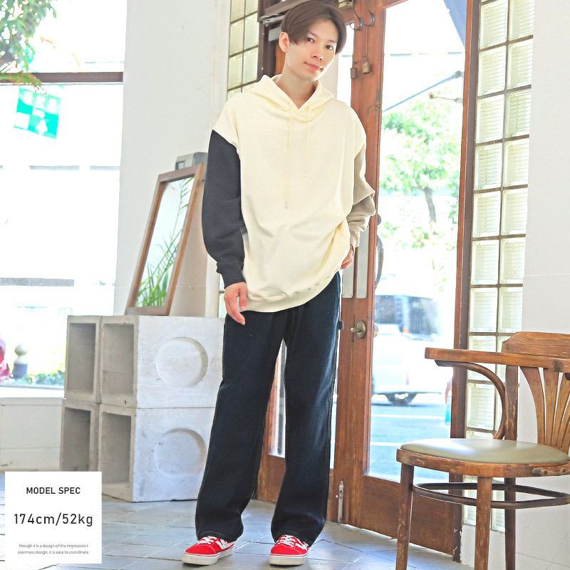 デニムパンツ メンズ ペインターパンツ カーペンターパンツ ワイドパンツ デニム ジーンズ ジーパン ワークパンツ ワイド ルーズサイズ 作業着 アメカジ サックス ブルー ワンウォッシュ pm-8068 4