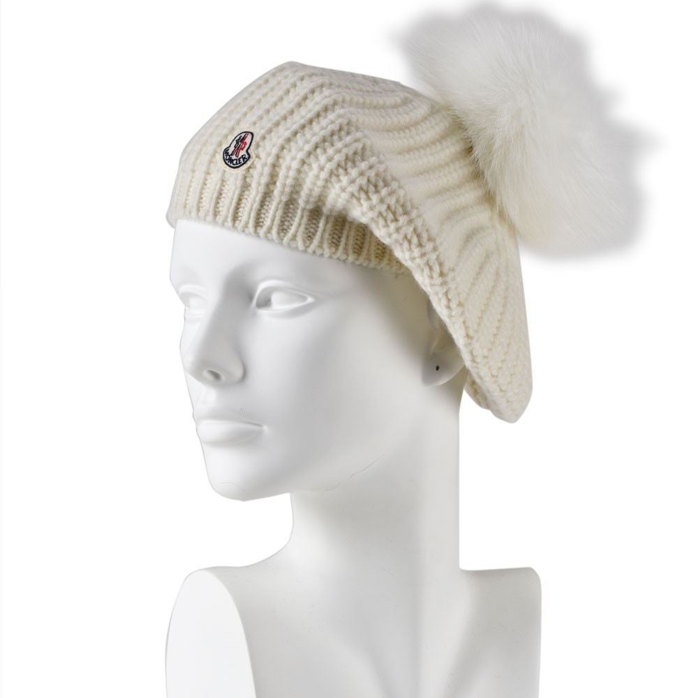 MONCLER モンクレール ニット帽　 ダークグレー　白ワッペン 楽天市場】MONCLER モンクレール ビッグワッペン ロゴ ビーニー
