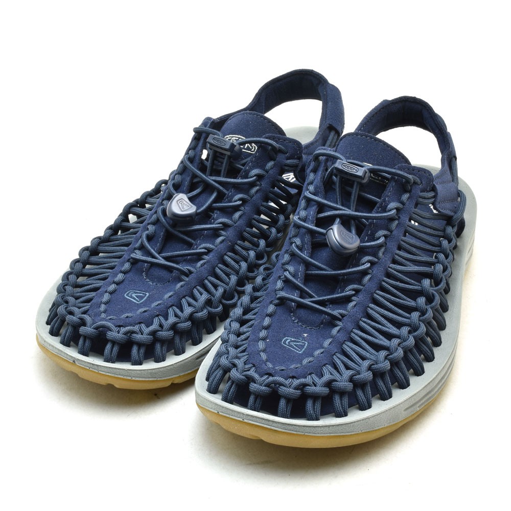 センスのいい お歳暮 KEEN キーン ユニーク メンズ サンダル ブルー グレー UNEEK-M 靴