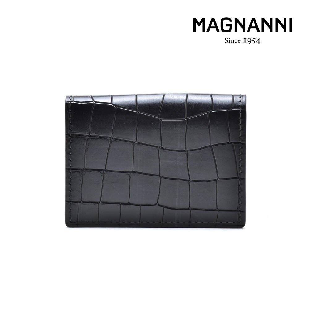 マグナーニ カードケース パスケース 定期入れ 名刺入れ クロコ型押し グリス メンズ MAGNANNI 1280 GRIS  CARDCASE【送料無料】 MAGNANNI（マグナーニ） 【並行輸入品】マグナーニ カードケース パス