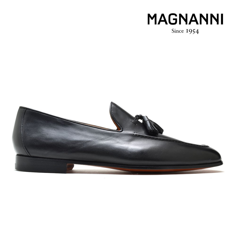 マグナーニ ローファー 革靴 ドレスシューズ ビジネス タッセル Uチップ ネグロ ブラック 黒 15763 NEGRO メンズ MAGNANNI