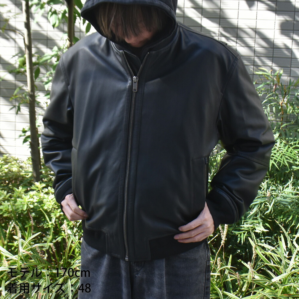 並行輸入品】ボス BOSS レザージャケット メンズ ブルゾン レギュラー