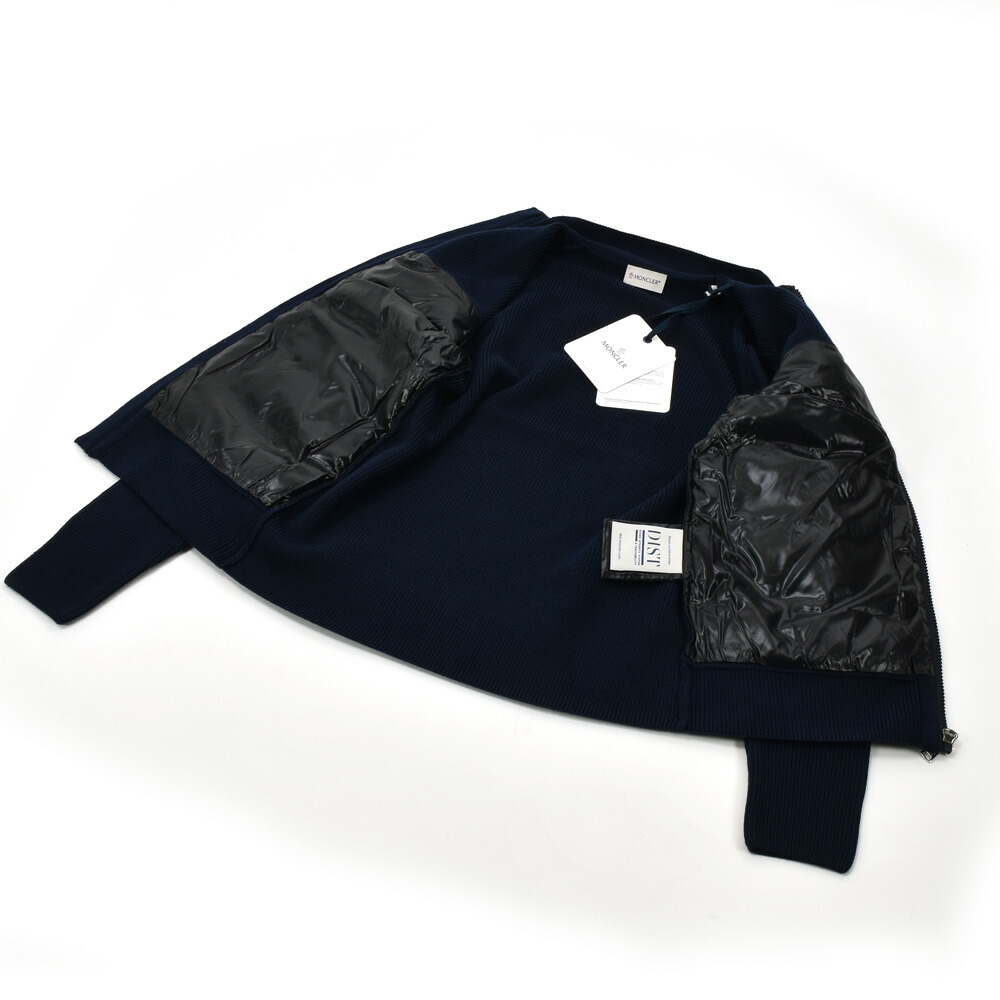 モンクレール ジップアップカーディガン レディース ボーイズ ガールズ ニット カーディガン ネイビー 紺色 MONCLER CARDIGAN【送料無料】 MONCLER モンクレール ジップアップカーディガン レディース