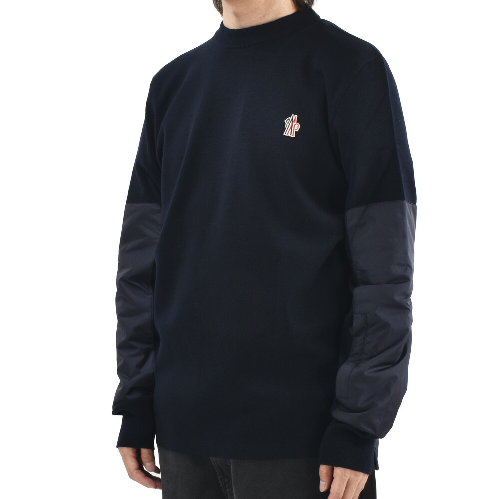 MONCLER ネイビー クルーネックニット 9c00009-771_02.jpg