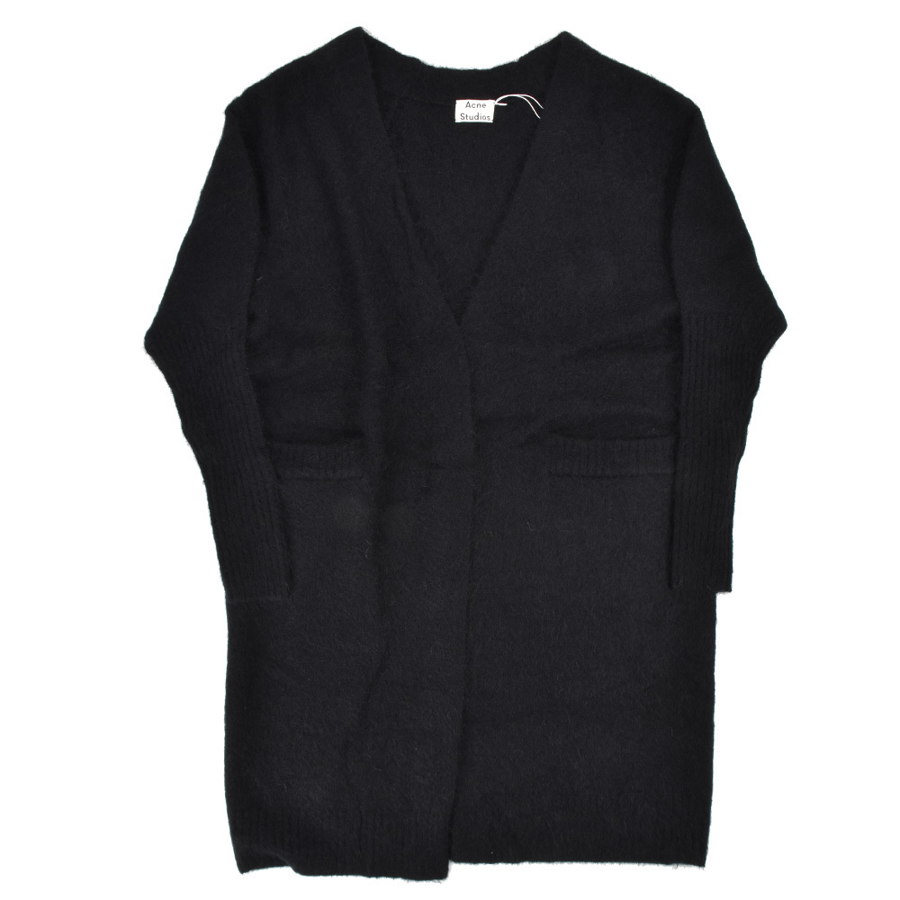 Acne Studios 黒モヘアロングカーディガン Acne Studios 【SALE】アクネストゥディオズ カーディガン