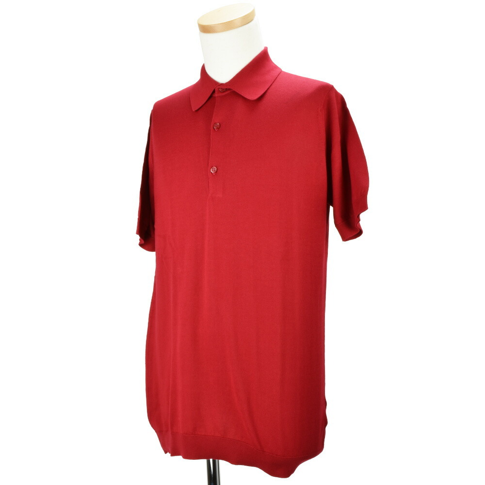 JOHN SMEDLEY ポロシャツ Mサイズ　レッド　美品 JOHN SMEDLEY ジョンスメドレー ポロシャツ RHODES ITALIAN FIT