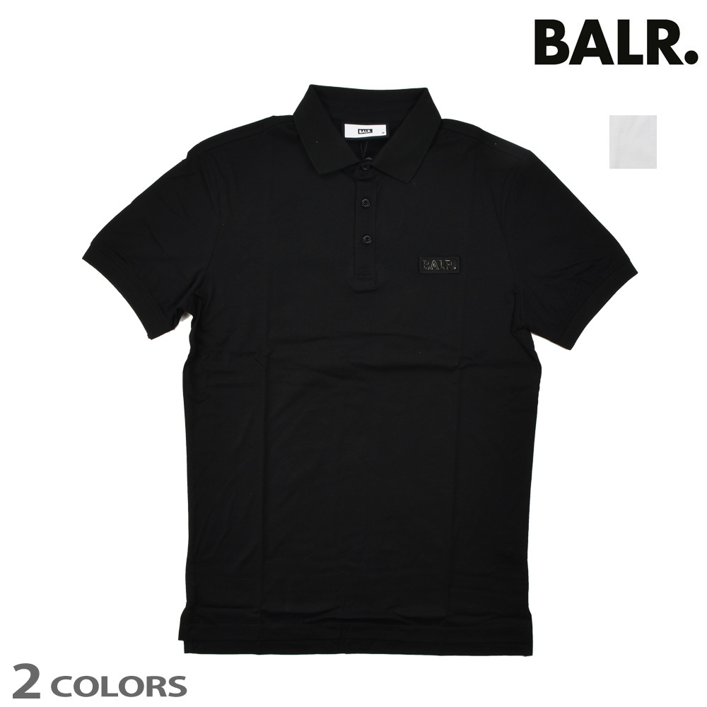 ボーラー ポロシャツ 半袖 ワンポイントロゴ ブラック ホワイト 黒 白 FELT LOGO STRAIGHT メンズ BALR. POLO