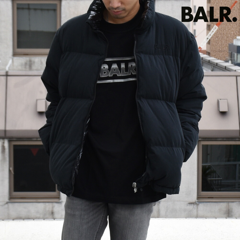 ボーラー リバーシブル ダウンジャケット ブルゾン ブラック 黒 TREY REGULAR PREMIUM REVERSIBLE PUFFER  JACKET メンズ BALR.