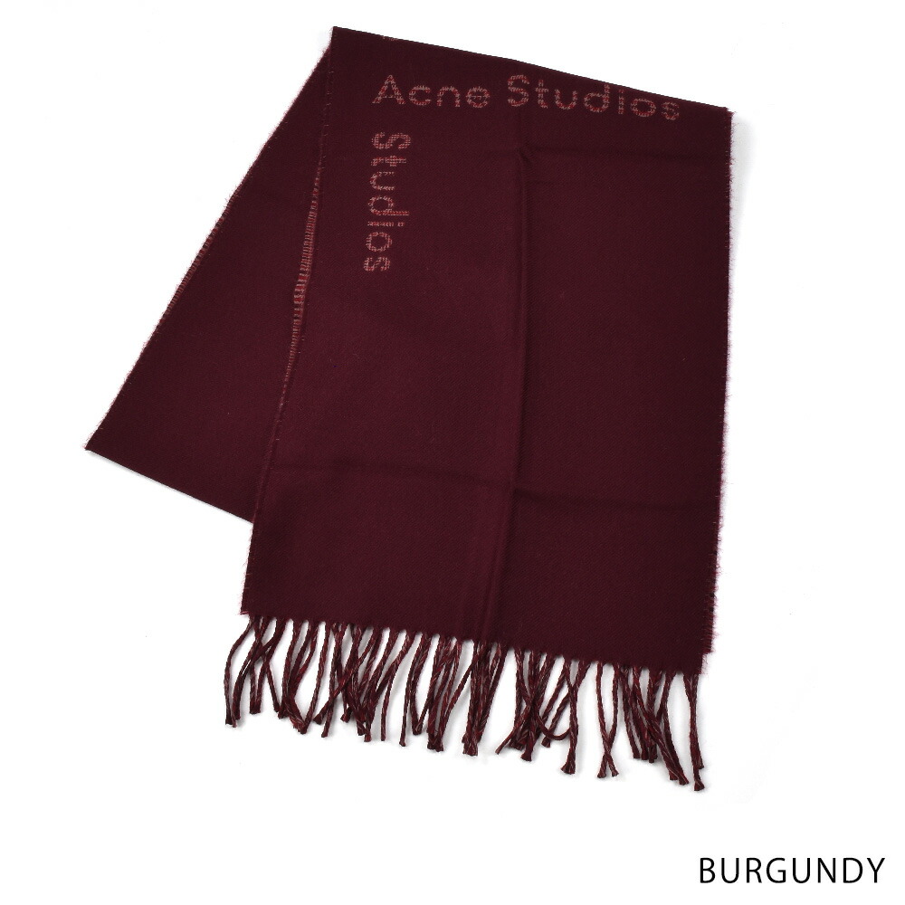 アクネストゥディオズ マフラー レディース スカーフ ストール バーガンディー ダークグリーン Acne Studios SCARF【送料無料】