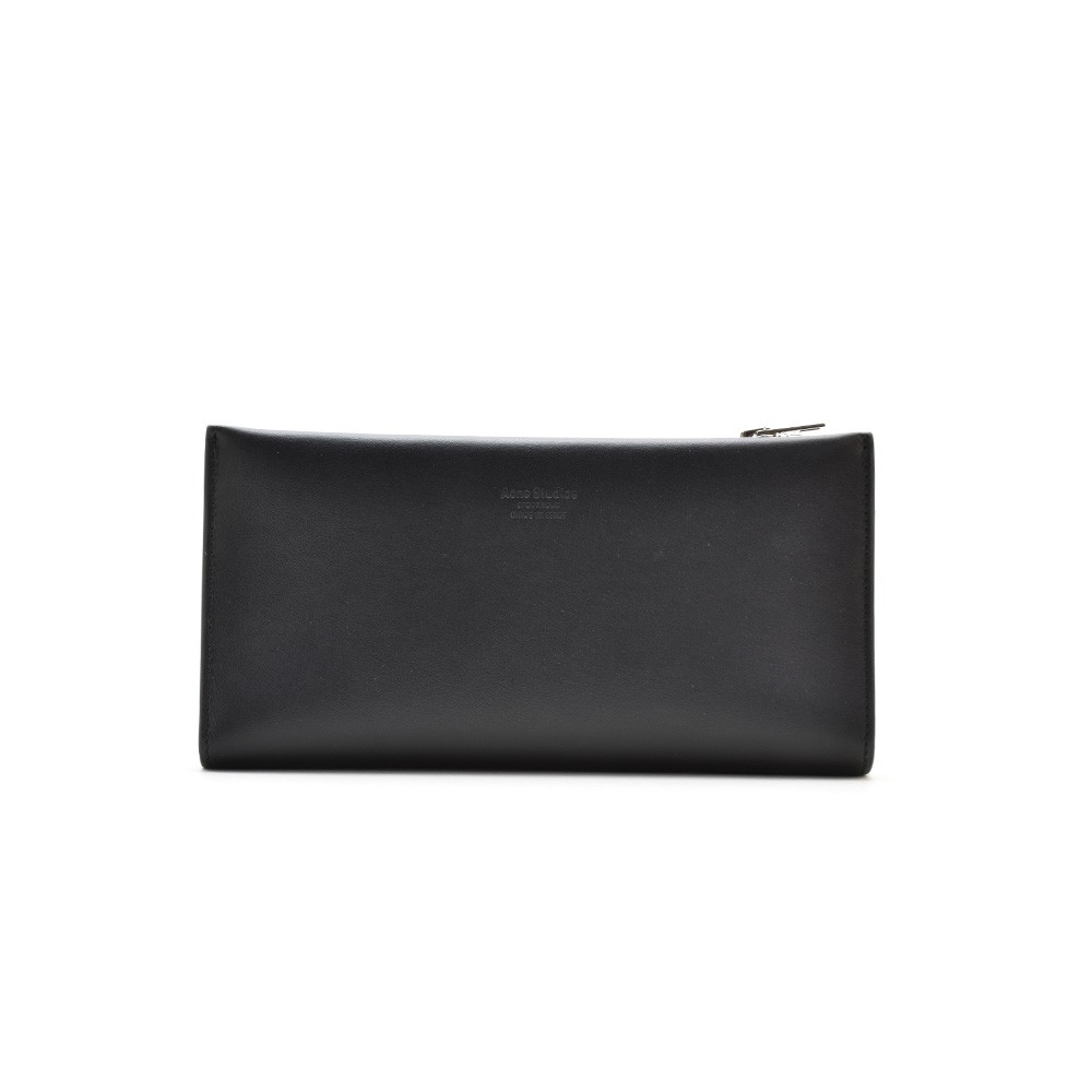 値下げしました【美品】ACNE STUDIOS 二つ折り財布 ブラック Acne Studios アクネストゥディオズ 二つ折り 長財布 ブラック