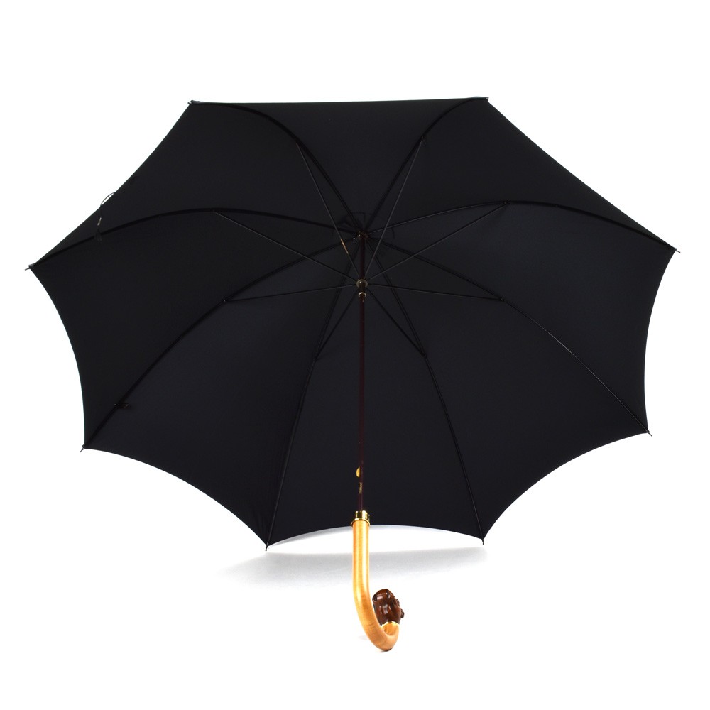 フォックスアンブレラズ 傘 雨傘 アニマルヘッド ハンドル ブルドッグ ブラック GT19 メンズ FOX UMBRELLAS  財布、帽子、ファッション小物