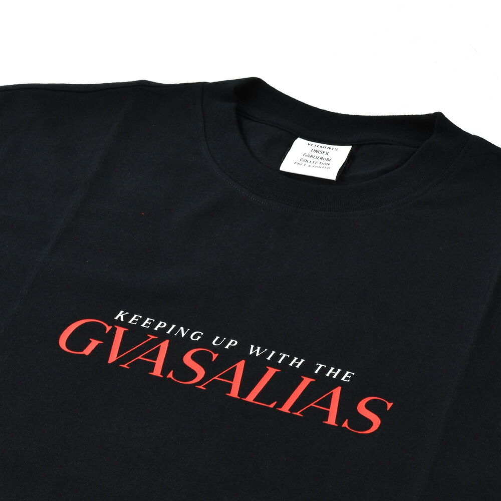 ヴェトモン Tシャツ カットソー クルーネック オーバーサイズ 半袖 ブラック 黒 GVASALIAS メンズ VETEMENTS :  vm-ue51tr710b : クラウドシューカンパニーYahoo!店 - 通販 - Yahoo!ショッピング