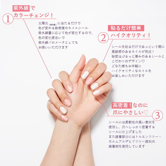 CC PORAPORA カラーチェンジ ジェル ネイルシール 1シート26枚入り