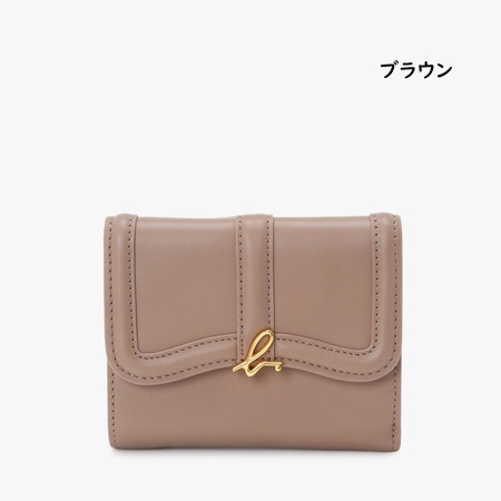 アニエスベー agnes b 財布 折財布 レザー 三つ折り ウォレット Ingridの画像