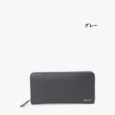 未使用　agnes b. アニエスベー レザー長財布　ライトグレー agnes b.（アニエスベー） agnes b 財布 長財布 レザー ラウンドジップ