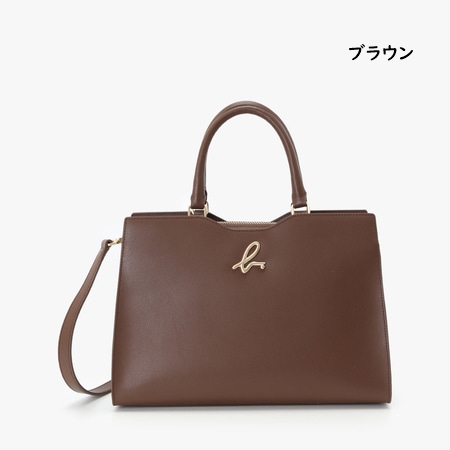 【美品】 agnès b. アニエスベー 2wayトートバッグ ベージュブラウン agnes b.（アニエスベー） agnes b ショルダーバッグ 2wayトートバッグ