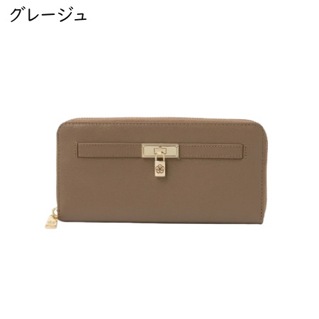 クレイサス CLATHAS 財布 イヴェット ラウンド長財布 チャーム カメリア  レディースの画像