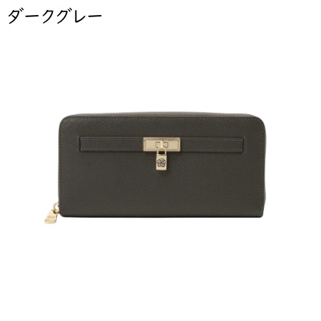 クレイサス CLATHAS 財布 イヴェット ラウンド長財布 チャーム カメリア  レディースの画像