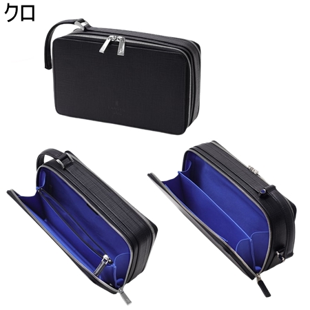 【送料無料】【ラッピング無料】ランバン オン ブルー LANVIN en Bleu セカンドバッグ ゼブダ レザーポーチ ダブルファスナー_1