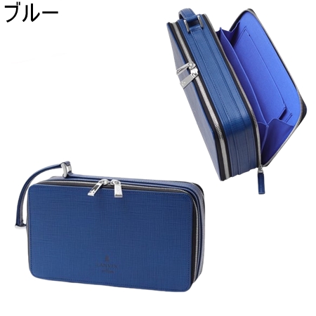 【送料無料】【ラッピング無料】ランバン オン ブルー LANVIN en Bleu セカンドバッグ ゼブダ レザーポーチ ダブルファスナー_3