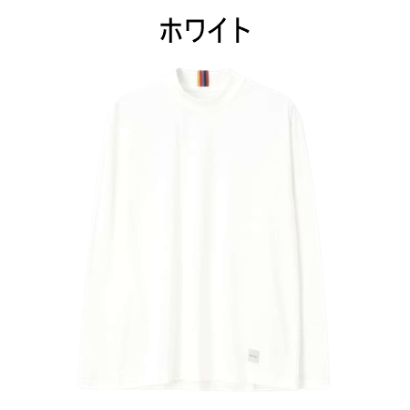 ポール・スミス Paul Smith Tシャツ ストライプタブ モックネック ロングスリーブTシャツ