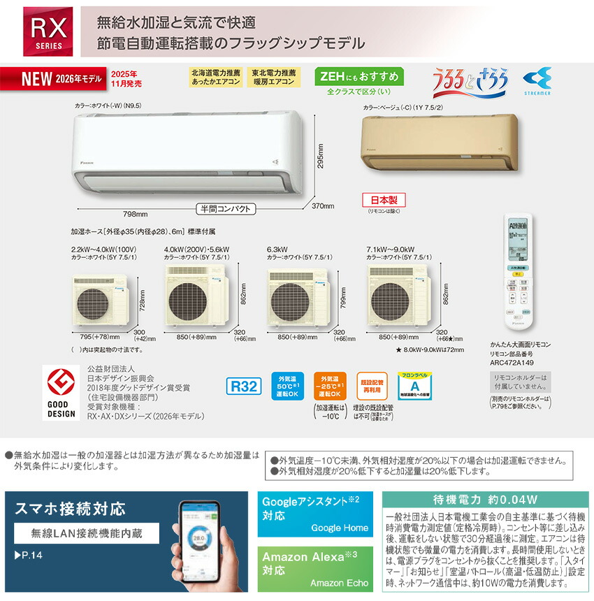 ダイキン（DAIKIN） π○ダイキン ルームエアコン【S406ATRP W