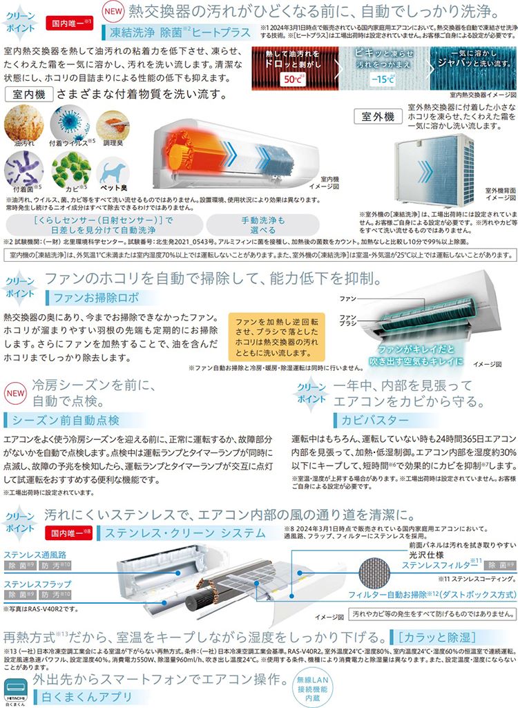 日立 ルームエアコン【RAS-V28R W】スターホワイト 2024年 Vシリーズ 白くまくん 単相100V 10畳程度 (旧品番 RAS-V28N  W) : hitachi240405-001-000013-i : 家電と住設のイークローバー - 通販 - Yahoo!ショッピング