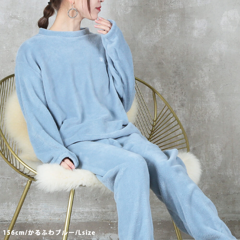 ルームウェア もこもこ パジャマ 部屋着 レディース 上下セット