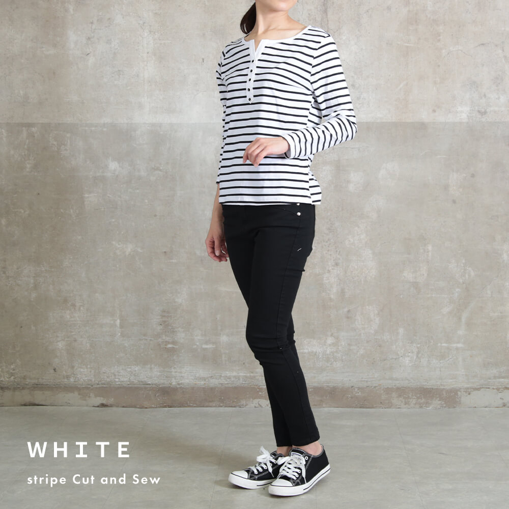 ボーダー カットソー レディース 大きいサイズ tシャツ 長袖