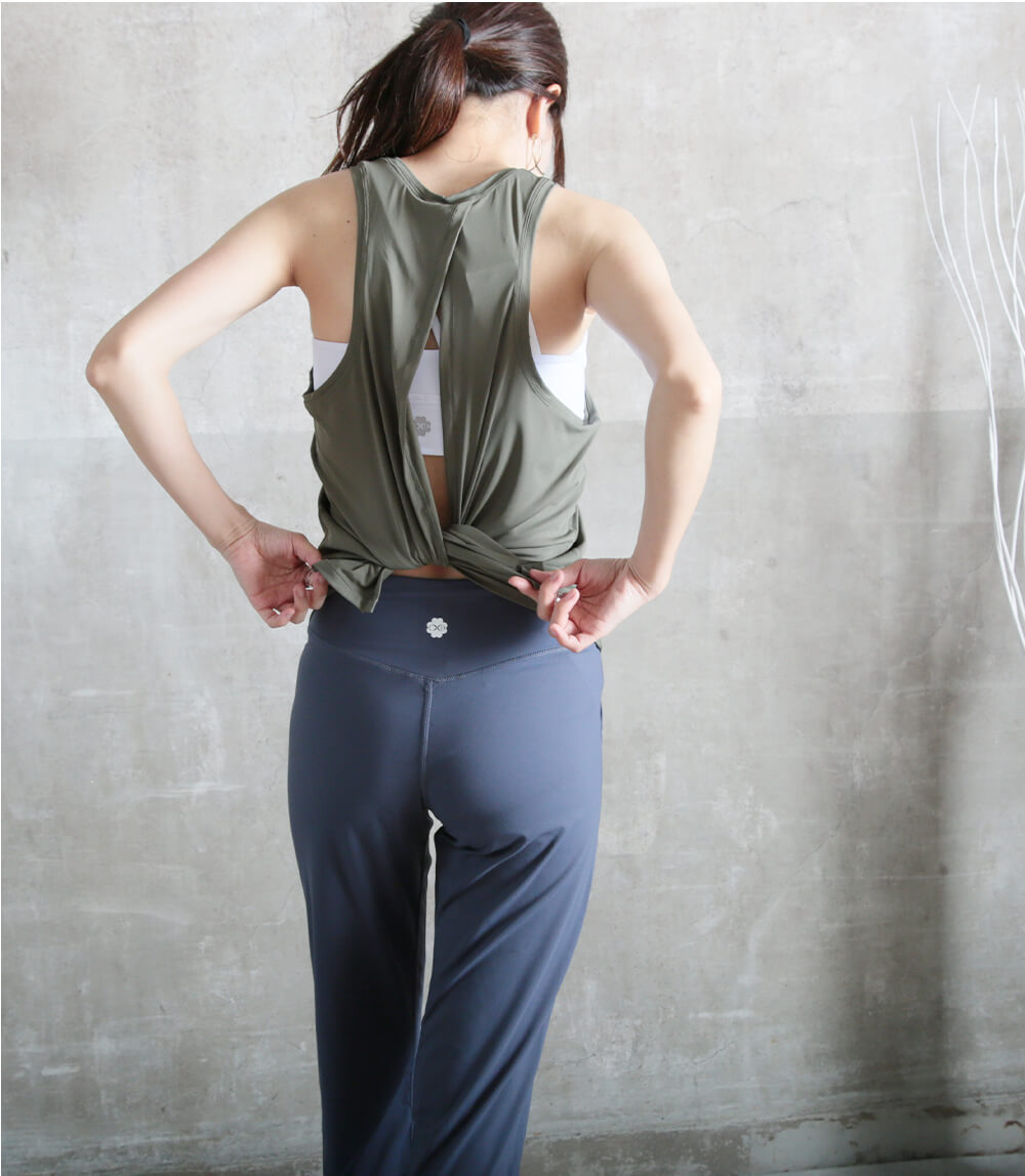 即納 送料無料 メール便 タンクトップ ヨガウェア ノースリーブ