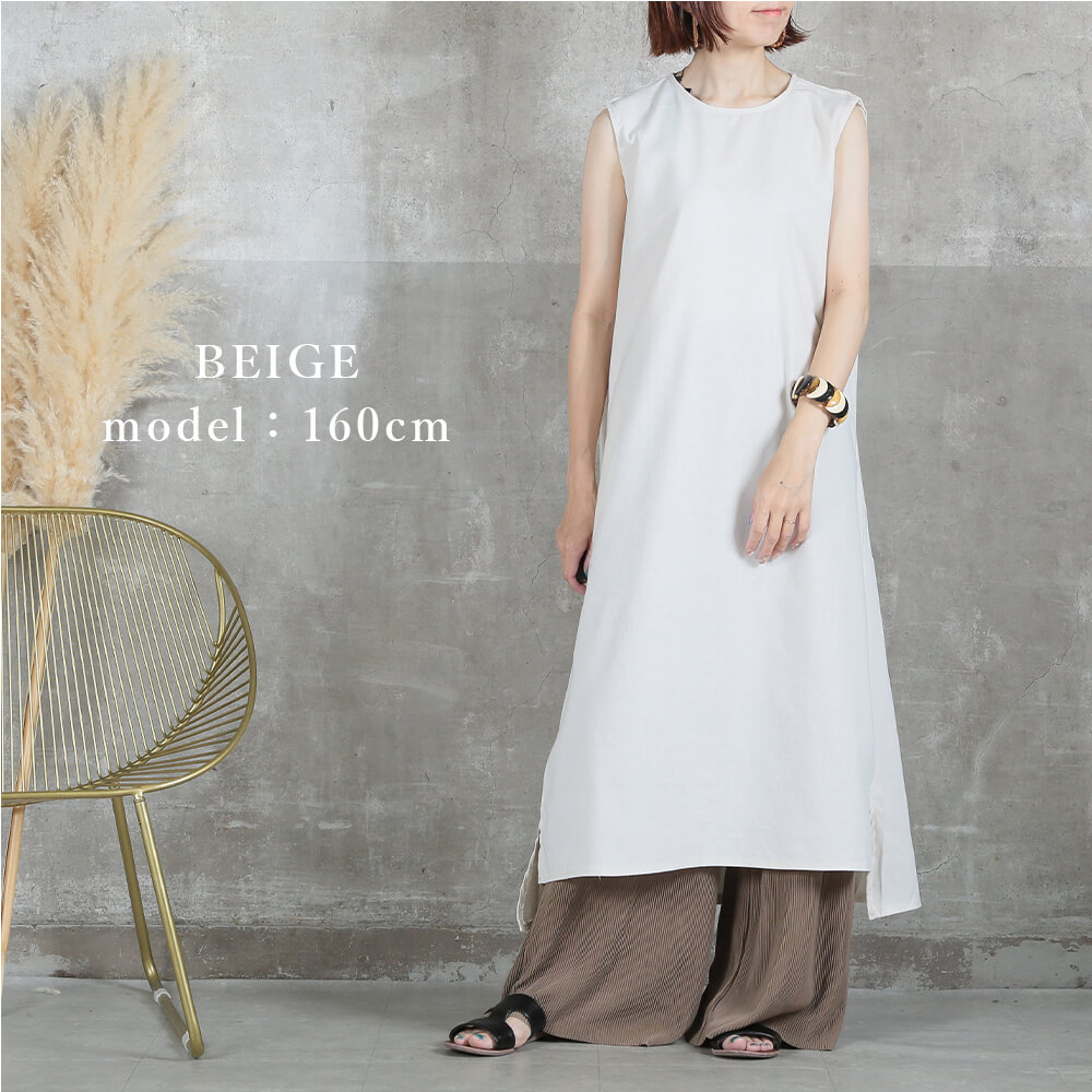 【Massimo dutti】リネン製ノースリーブワンピース リネンプリント ノースリーブワンピース | maison TOMORROWLAND