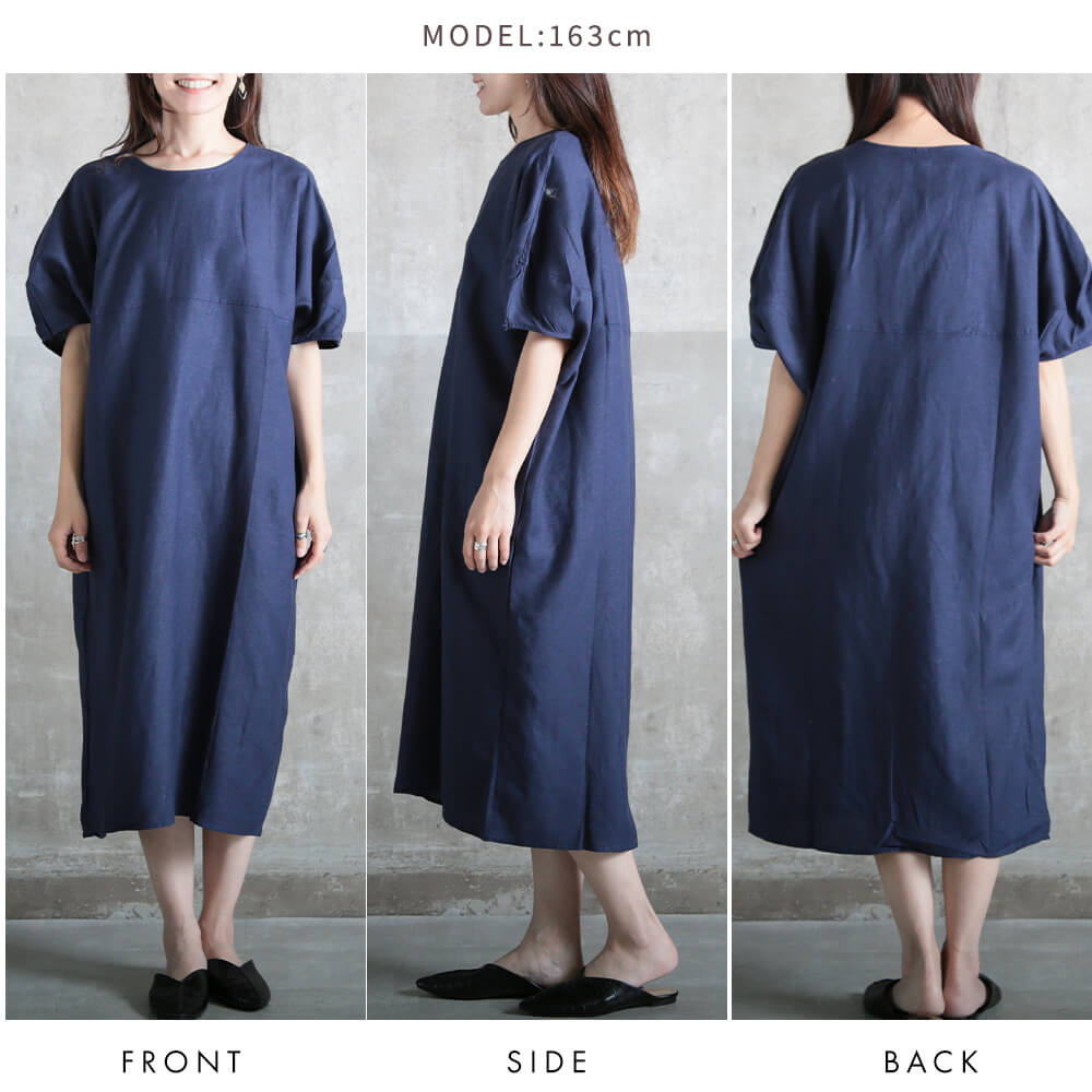 ワンピース レディース 夏 ワンピ きれいめ 半袖 チュニック 大きい