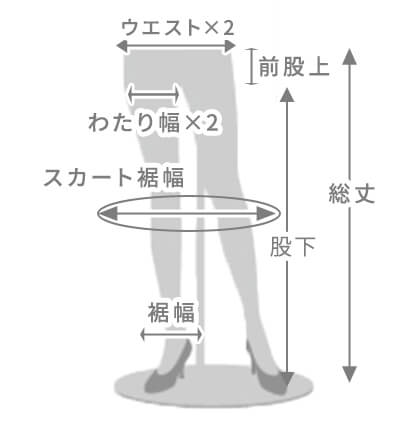 ボトムスサイズイラスト