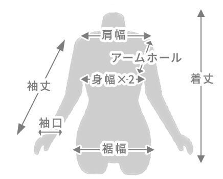 トップスサイズイラスト