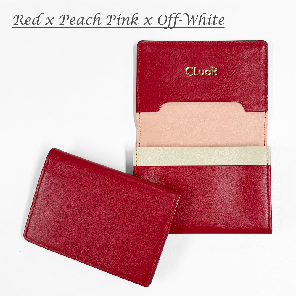 名刺入れ 本革 バイカラー 名入れ 革 メンズ レディース 大容量 50枚収納 名刺ケース ビジネス カードケース サブポケット W字マチ レザー ギフト 就職祝 餞別 | CLuaR | 05